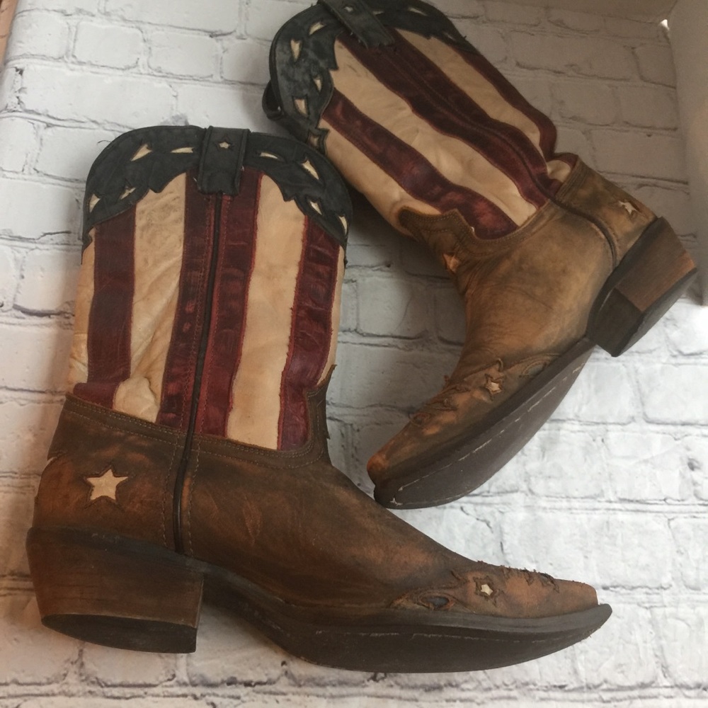 LAREDO STARS & STRIPES COWBOY PATRIOTIC BOOTS 9